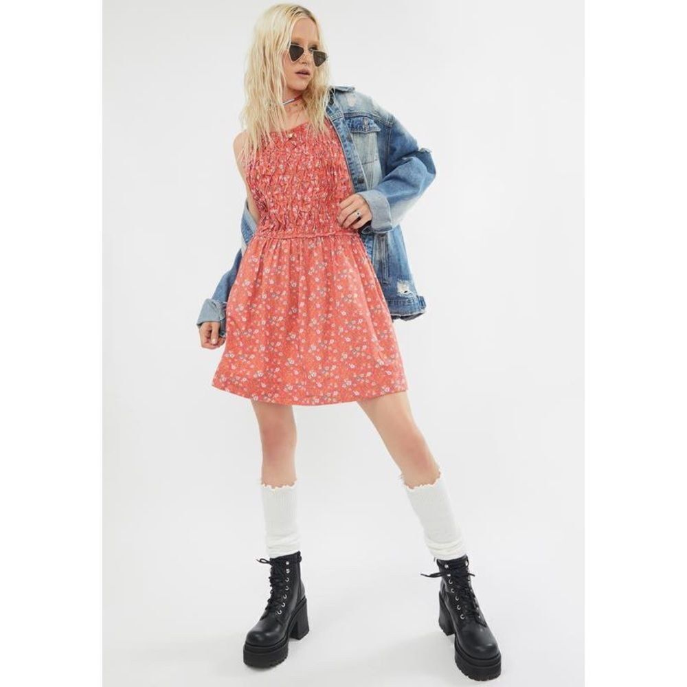 𝅺free People Petunia Poppy Combo Floral Dress XL